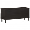 Szafka pod telewizor, czarna, 100x33x46 cm, lite drewno mango