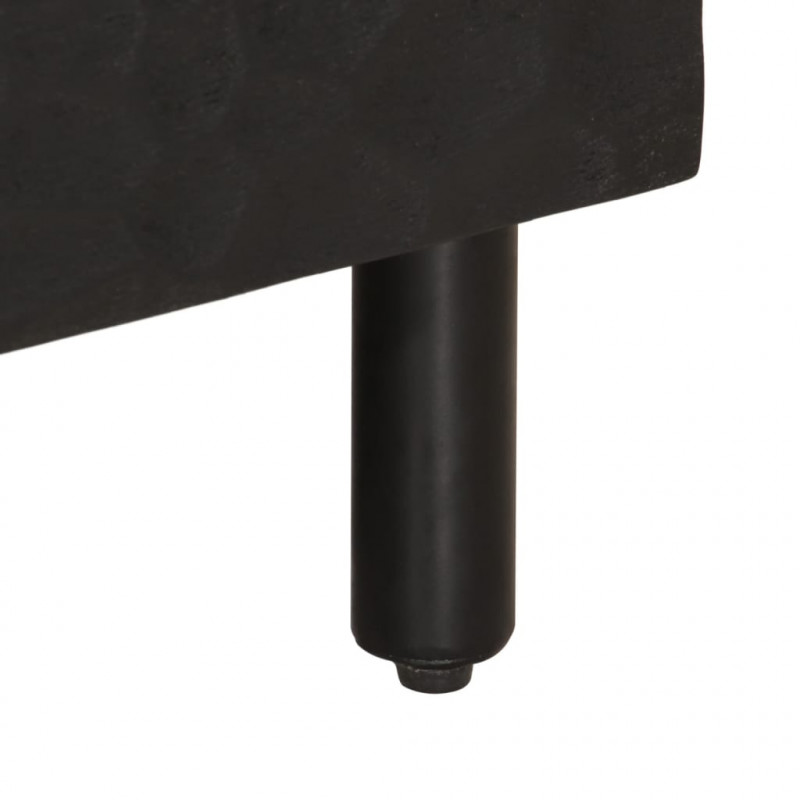 Szafka pod telewizor, czarna, 100x33x46 cm, lite drewno mango