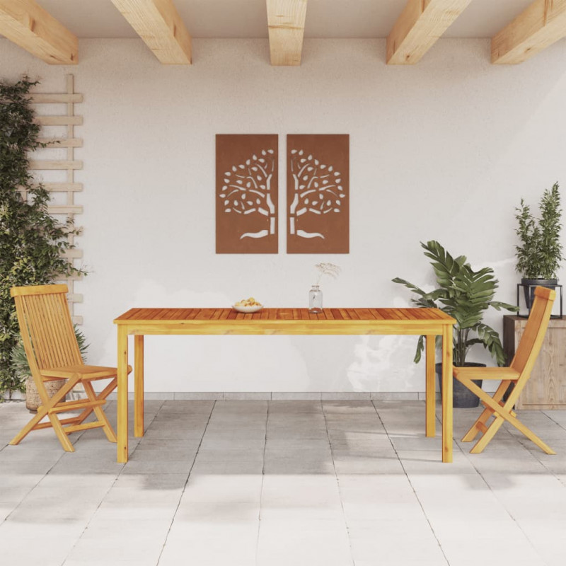 Ogrodowy stół jadalniany, 180x90x75 cm, lite drewno akacjowe