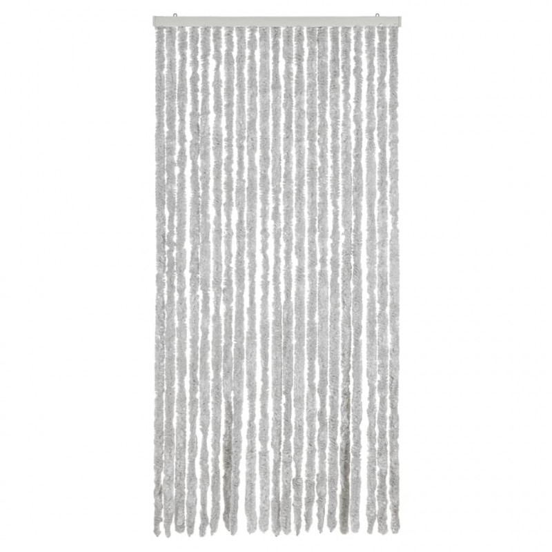 Zasłona przeciwko owadom, szara, 90x220 cm, szenil