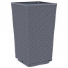 Donice ogrodowe, 2 szt., szare, 32,5x32,5x57, PP