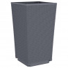 Donice ogrodowe, 2 szt., szare, 32,5x32,5x57, PP