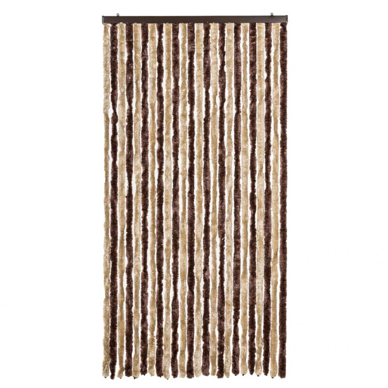 Zasłona przeciwko owadom, beż i jasny brąz, 100x230 cm, szenil
