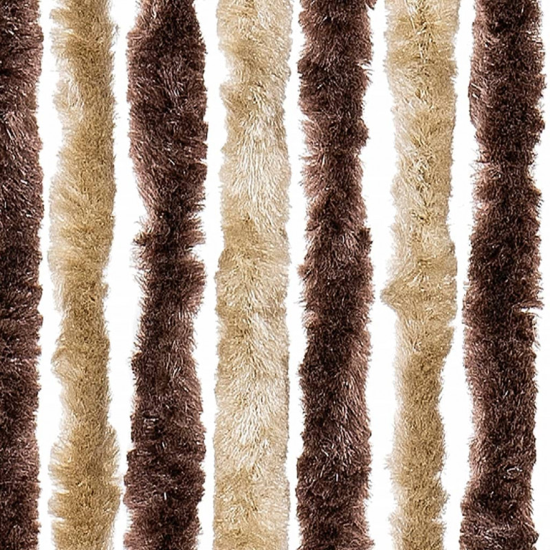 Zasłona przeciwko owadom, beż i jasny brąz, 100x230 cm, szenil