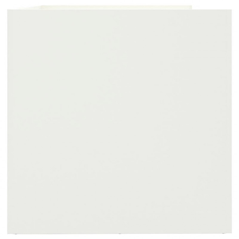 Donica, biała, 62x47x46 cm, stal