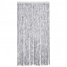 Zasłona przeciwko owadom, biało-szara, 100x200 cm, szenil
