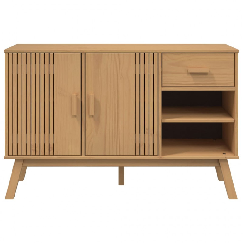 Komoda OLDEN, brązowa, 114x43x73,5 cm, lite drewno sosnowe