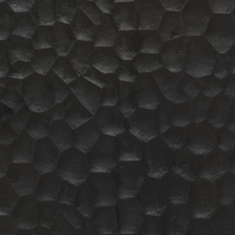 Szafki, 3 szt., czarne, 60x33x75 cm, lite drewno mango