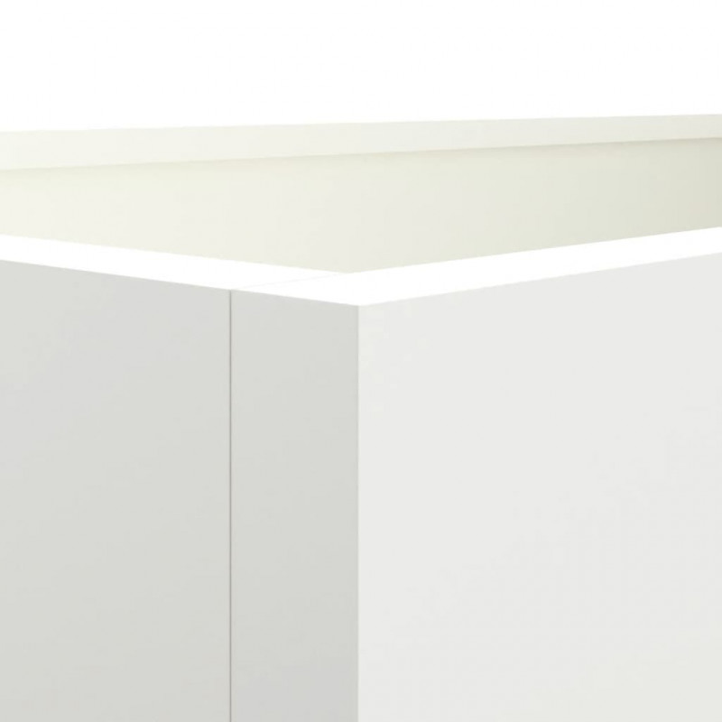 Donica, biała, 62x30x29 cm, stal