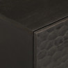 Szafki nocne, 2 szt., czarne, 40x33x46 cm, lite drewno mango