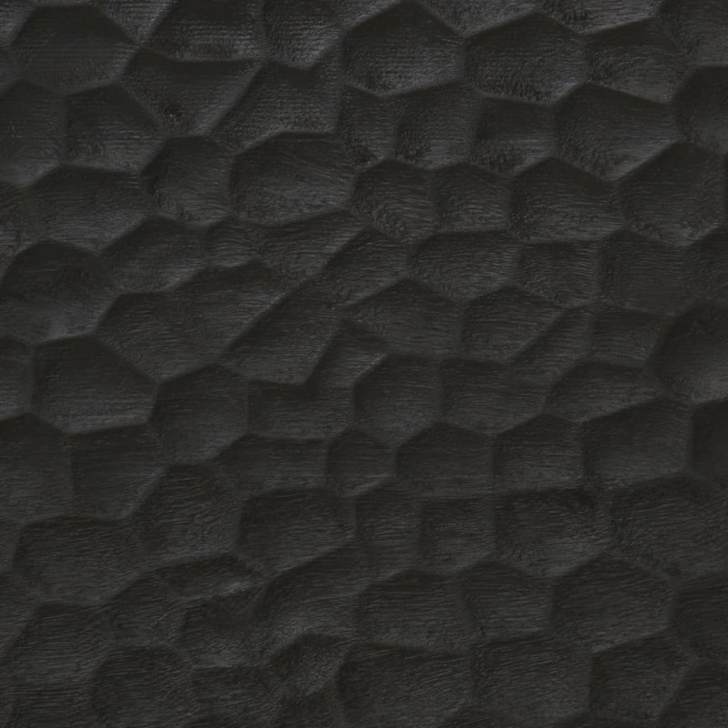 Szafki nocne, 2 szt., czarne, 40x33x46 cm, lite drewno mango