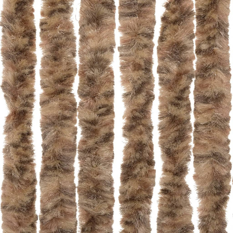 Zasłona przeciwko owadom, beż i ciemny brąz, 90x220 cm, szenil