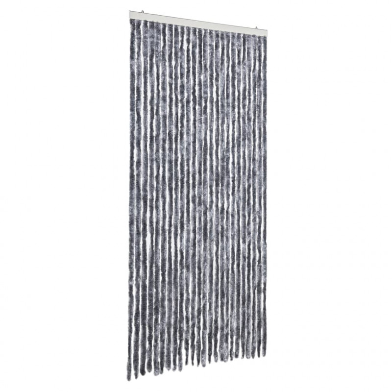 Zasłona przeciwko owadom, srebrna, 100x230 cm, szenil