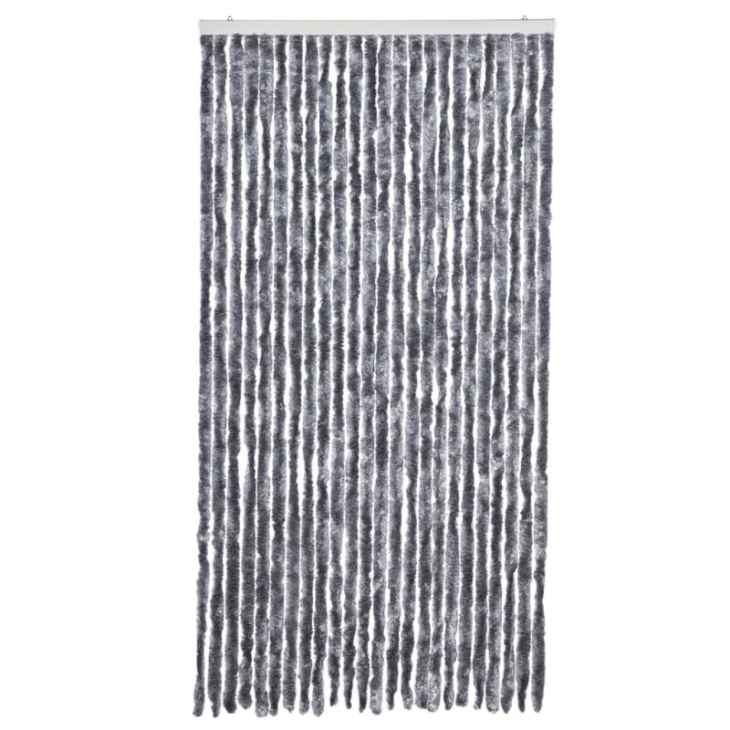 Zasłona przeciwko owadom, srebrna, 100x230 cm, szenil