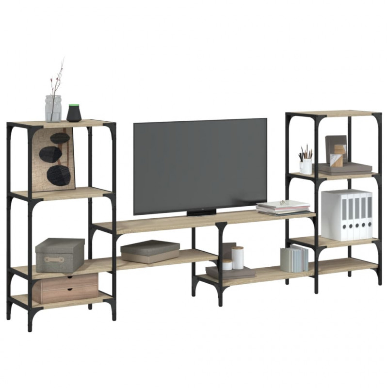 Szafka pod TV, dąb sonoma, 206,5x28,5x95 cm