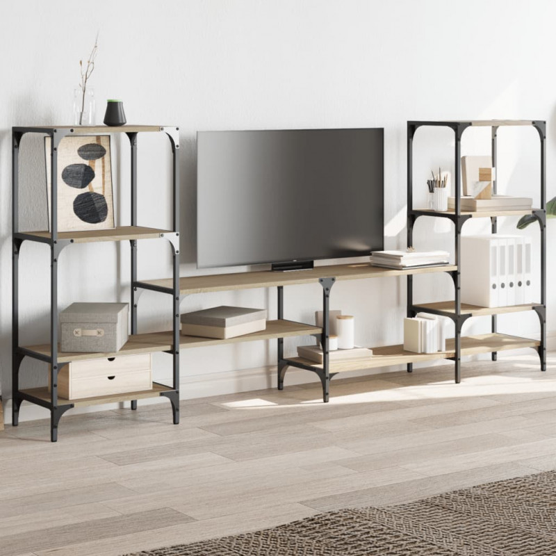 Szafka pod TV, dąb sonoma, 206,5x28,5x95 cm