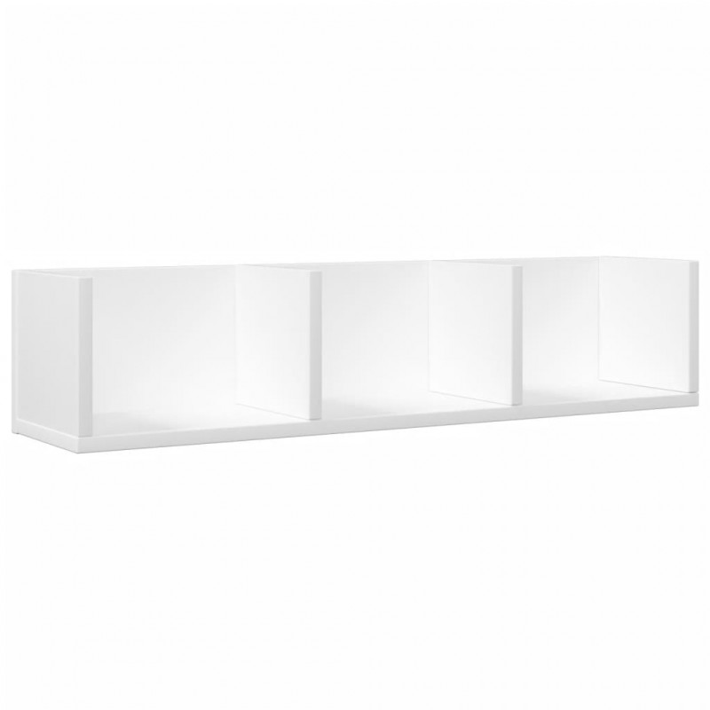 Szafki wiszące, 2 szt., białe, 75x18x16,5 cm