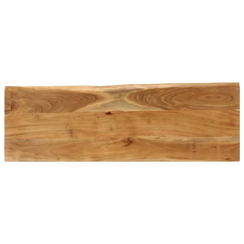 Ławka z naturalną krawędzią drewna, 105 cm, drewno akacjowe