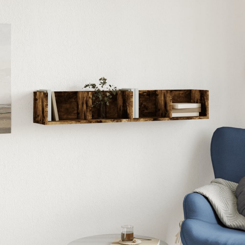 Szafka wisząca, przydymiony dąb, 99x18x16,5 cm