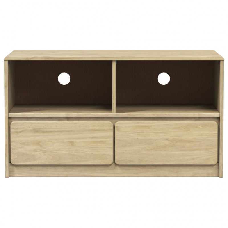 Szafka pod TV SAUDA, kolor dębu, 99x43x55 cm, drewno sosnowe