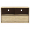 Szafka pod TV SAUDA, kolor dębu, 99x43x55 cm, drewno sosnowe