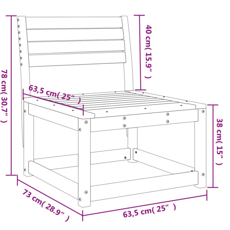 Sofa ogrodowa, lite drewno sosnowe