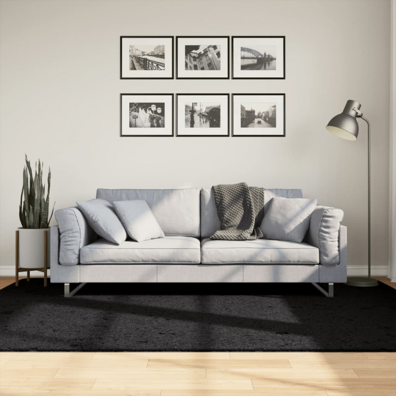Dywan OVIEDO z krótkim włosiem, czarny, 160x230 cm