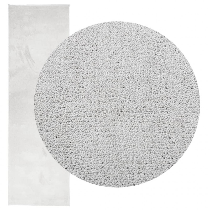Dywan OVIEDO z krótkim włosiem, szary, 80x250 cm