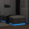 Rama łóżka z LED, szarość betonu, 75x190 cm