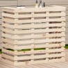 Stolik barowy do ogrodu, 113,5x50x103 cm, lite drewno sosnowe
