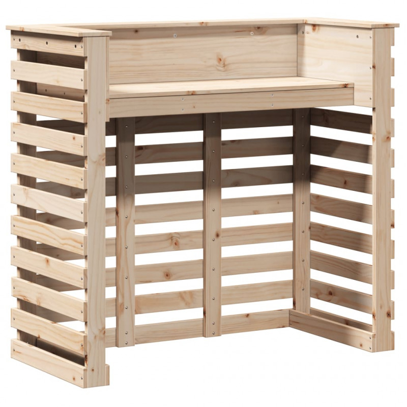 Stolik barowy do ogrodu, 113,5x50x103 cm, lite drewno sosnowe