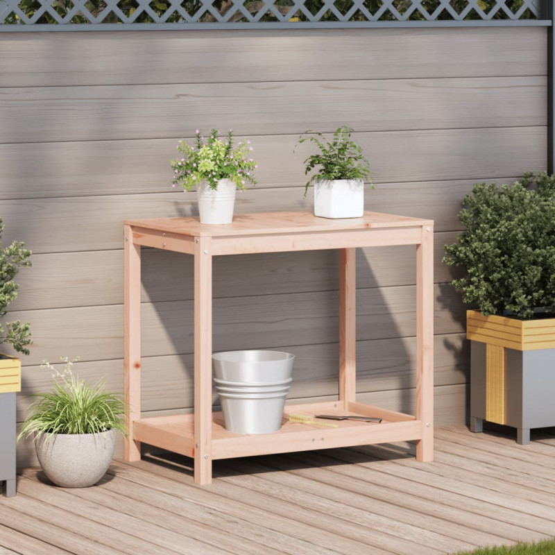 Stolik ogrodniczy z półką, 82,5x50x75 cm, lite drewno daglezji