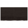 Blat stołu, ciemnobrązowy, 120x60x(2-4) cm, lite drewno dębowe