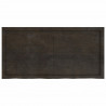 Blat stołu, ciemnobrązowy, 120x60x(2-4) cm, lite drewno dębowe