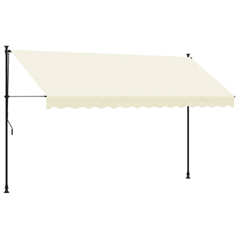 Markiza zwijana, kremowa, 350x150 cm, tkanina i stal
