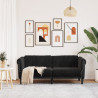 Sofa dwuosobowa, czarna, aksamit