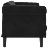Sofa dwuosobowa, czarna, aksamit