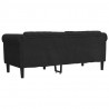 Sofa dwuosobowa, czarna, aksamit