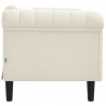 Sofa dwuosobowa, kremowa, aksamit