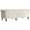 Sofa dwuosobowa, kremowa, aksamit