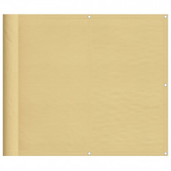 Parawan balkonowy, piaskowy, 90x1000 cm, 100% poliester Oxford