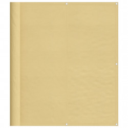 Parawan balkonowy, piaskowy, 120x400 cm, 100% poliester Oxford