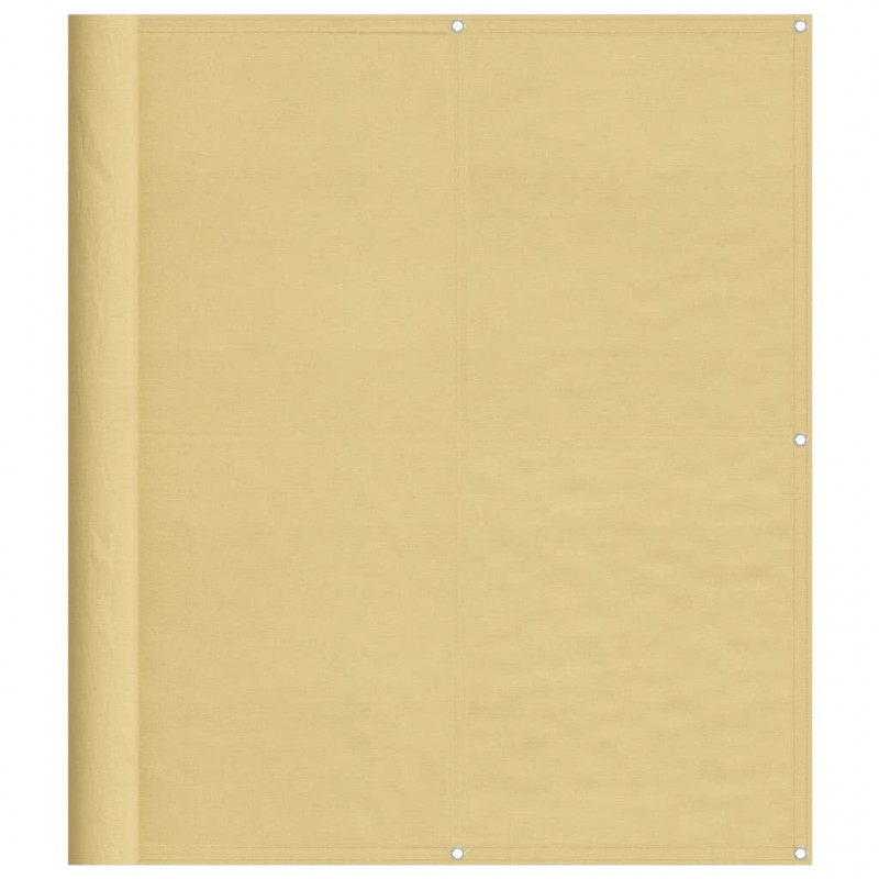 Parawan balkonowy, piaskowy, 120x400 cm, 100% poliester Oxford