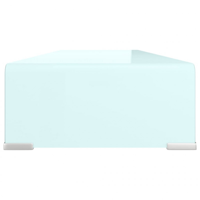 Podstawka pod monitor / TV, zielone szkło, 90x30x13 cm