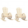 Krzesła bujane Adirondack, 2 szt., lite drewno jodłowe