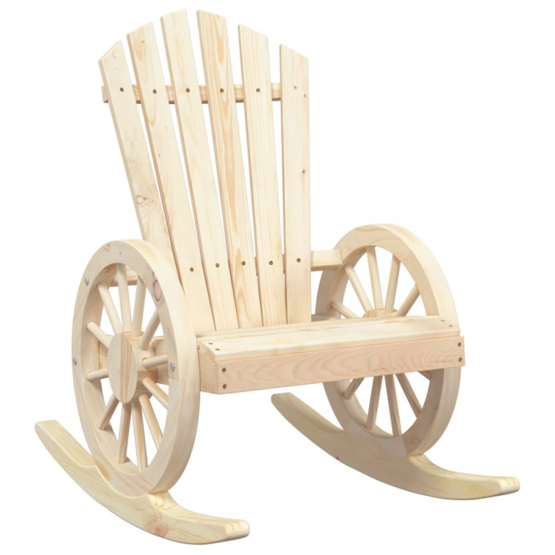Krzesła bujane Adirondack, 2 szt., lite drewno jodłowe