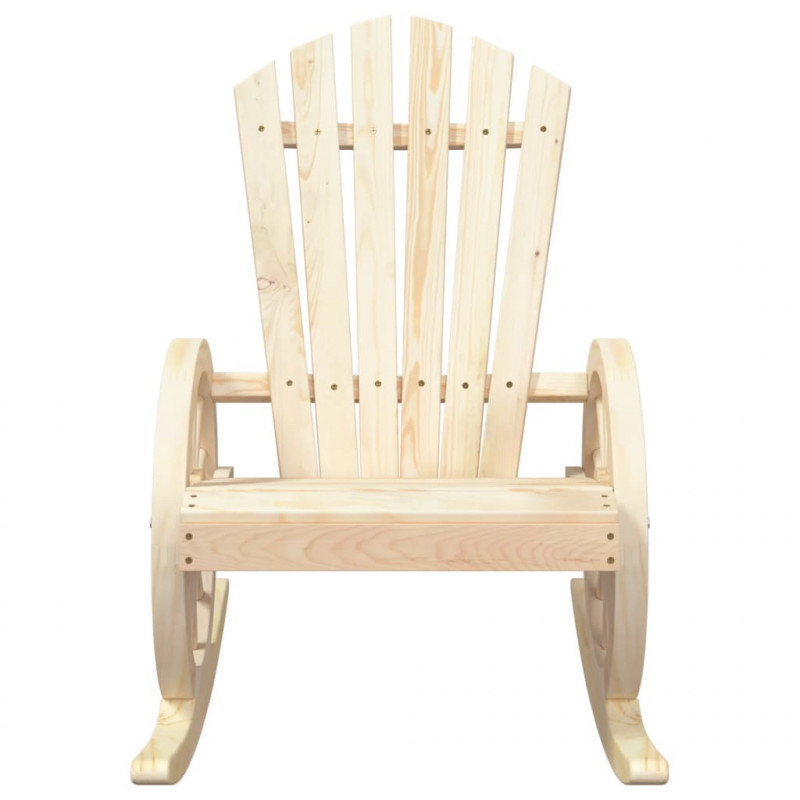 Krzesła bujane Adirondack, 2 szt., lite drewno jodłowe