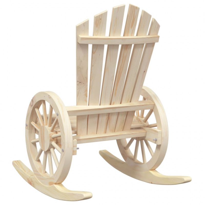 Krzesła bujane Adirondack, 2 szt., lite drewno jodłowe