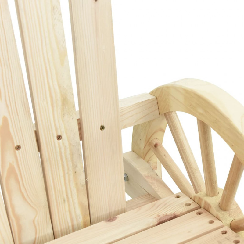Krzesła bujane Adirondack, 2 szt., lite drewno jodłowe