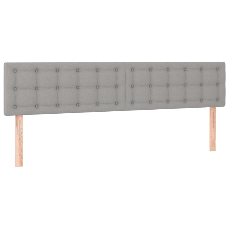 Łóżko kontynentalne z materacem, jasnoszare, 120x190 cm tkanina